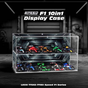 Display Case: LEGO Speed Champions F1 Race Car 10 in 1 Display Case 77242 - 77251