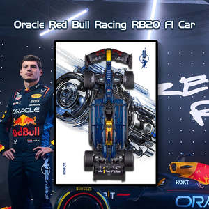 Over Size Display Case: Lego 42206 Oracle Red Bull Racing RB20 F1 Car Display Wallboard