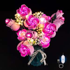 New Arrival: Lego Bouquet of Pink Roses 10374 Light Kit