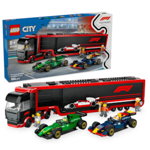 Lego City: LEGO City 60445 F1 Truck with RB20 & AMR24 F1 Cars