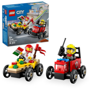 Lego City: LEGO City 60458 Pizza vs. Fire Truck Race Car Pack