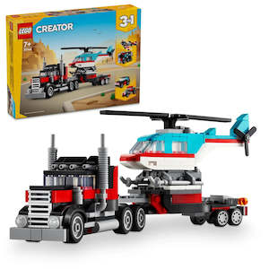 Lego Creator 3 In 1: LEGO Creator 3-in-1 31146 Flatbed Truck with Helicopter