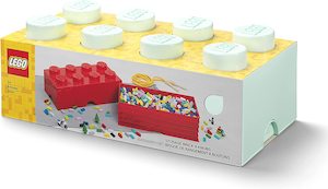 Lego Storage Bricks: LEGO 4004 Storage Brick 8 - Aqua