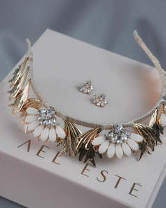 Bridal Headbands Hair Accessories: Delilah Gold Crown