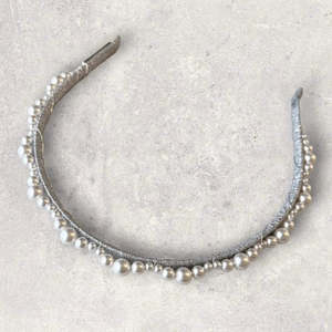 Sienna Pearl Headband - Silver