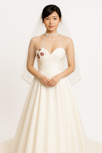 Crystal Beaded Pearl Veil