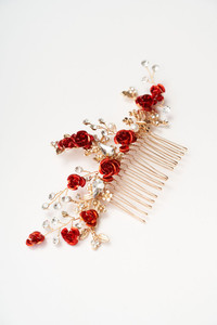 Products: Red Rose Flower Haircomb