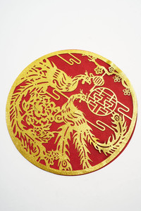 Phoenix & Dragon Double Happiness Wall Decor