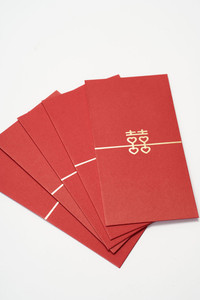 Products: Minimalistic Double Happiness Red Envelopes