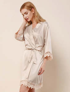Shop Robes: Lace Robe - Cream