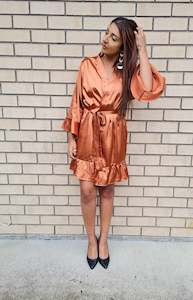 Shop Robes: Ruffled Robes - Sandy Brown