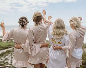 Shop Robes: Ruffled Robe - Champagne