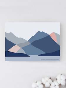 Abstract_mountain: Mt Earnslaw, Lake Wakatipu, Queenstown, New Zealand Greeting Card