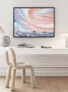 Wanaka Storm. Modern Landscape Mountain Wall Art. Print from original acrylic on&hellip;