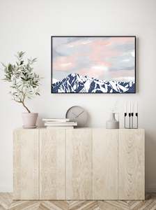 New Zealand Art Prints 1: Mt Gold Fine Art Print. Wanaka, New Zealand Modern Landscape Mountain Wall Art