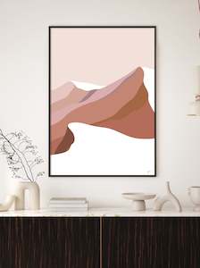New Zealand Art Prints 1: Summit 3. Modern Mountain Art Print
