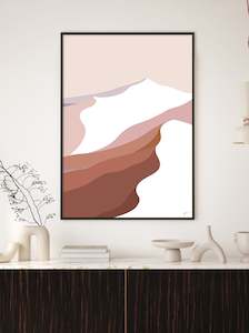 New Zealand Art Prints 1: Summit 1. Modern Mountain Art Print