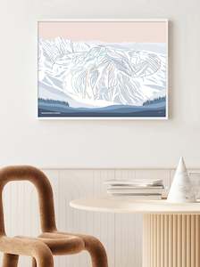 ARAPAHOE BASIN, COLORADO. Modern Mountain Trail Map Wall Art