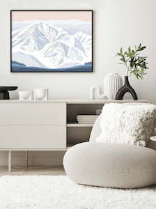 BEAVER CREEK, Colorado. Modern Mountain Trail Map Wall Art