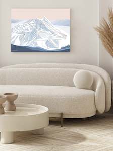 Usa Art Prints: CRESTED BUTTE, Colorado. Modern Mountain Resort Trail Map Wall Art