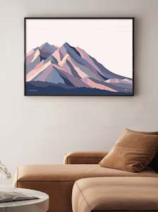 Usa Art Prints: Mt Denali (McKinley) Modern Art Print Poster or Canvas Wall Art