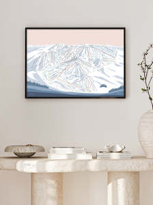 Usa Art Prints: STEAMBOAT, Colorado. Modern Mountain Trail Map Wall Art Poster