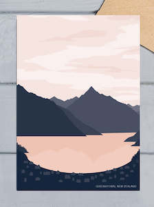 New Zealand Greeting Cards: View from Queenstown Hill, New Zealand Greeting Card