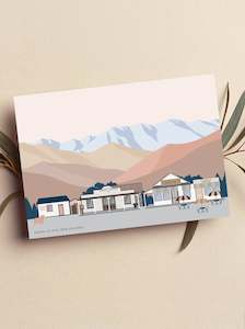 Tarras Village, New Zealand. Modern Greeting Card