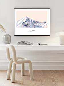 LONE PEAK, BIG SKY, MONTANA Modern Mountain Art Print