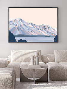Roy's Peak Hike, Lake Wānaka, New Zealand Modern Mountain Art Print (no white border)