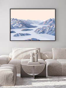 New Zealand Art Prints 1: Roy's Peak View, Lake Wānaka, New Zealand Modern Mountain Art Print