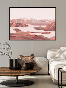 New Zealand Art Prints 1: Treble Cone View Wānaka, New Zealand Modern Mountain Art Print