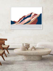 Wanaka Art Prints: Lake Hawea, Corner Peak, New Zealand Modern Abstract Mountain Art Print