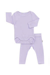 Legging: Lilac Ice Pointelle Bodysuit & Leggings Set