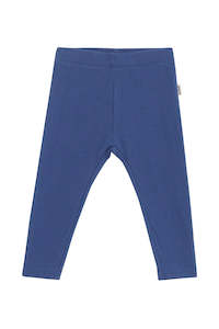 Legging: Bastille Blue Wide Needle Rib Leggings