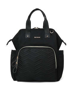 Bag: Backpack Nappy Bag Black Handle