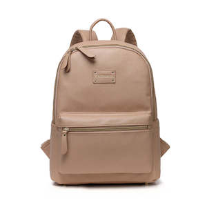 Bag: Vegan Leather Brown Colorland Nappy Bag Backpack