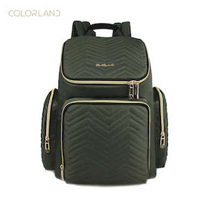 Bag: Backpack Nappy Bag Green CLEARANCE