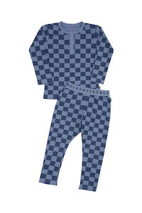 Check It Out Long Sleeve Waffle PJ Set