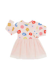 Tee Shirts: Flower Garden Long Sleeve Tutu Tee Dress