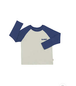 Bastille Blue Raglan Long Sleeve Tee