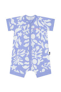 Rompers: Floral Coral Romper CLEARANCE