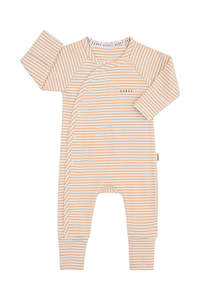 Newborn: Wide Needle Rib Coverall Capuccino Time