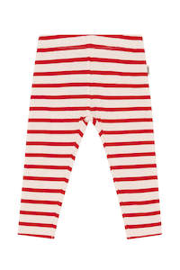 Parisian Red Wide Needle Rib Leggings CLEARANCE