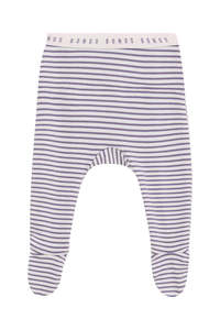 Pj Clear: Newbies Stripe Violet Ribbed Footed Pant CLEARANCE