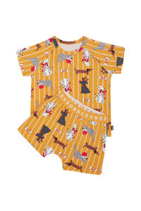 Pjs: Puppies for Xmas Short Sleeve PJ Set