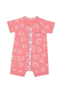 Wondersuits: Watermelon Breeze Eyelet Romper Wondercool