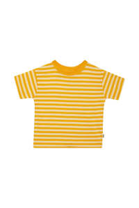 Orange Summer Stripe Crew  Tee