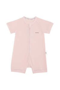 Pj Clear: Flamenco Waffle Romper CLEARANCE