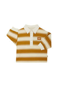 Pjs: Gold Rush Rugby Stripe Pullover